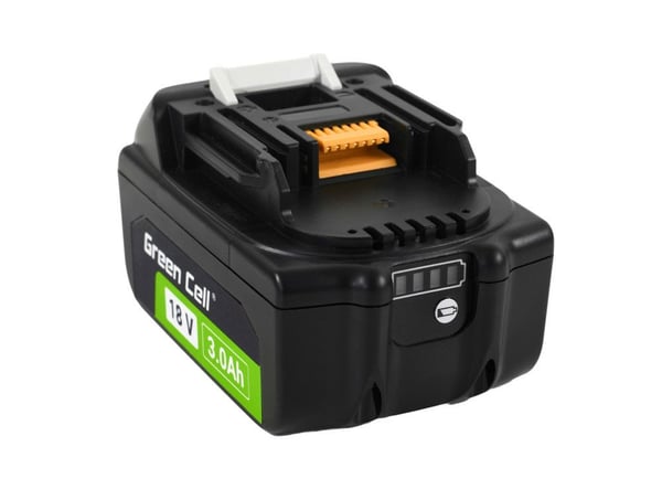 Green Cell PTMA18V3, Akku, 3 ah, 18 V, Makita, Pora, Sähkömonitoimityökalu, Akkuruuvinväännin, Iskuporakone, Hiomakone, LXT BL1830