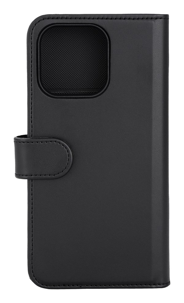 DELTACO - Lommebok for mobiltelefon - 2-i-1, magnetisk - MagSafe-samsvar - veganlær, PU-skinn (termoplastisk polyuretan + polykarbonat) - svart - f...