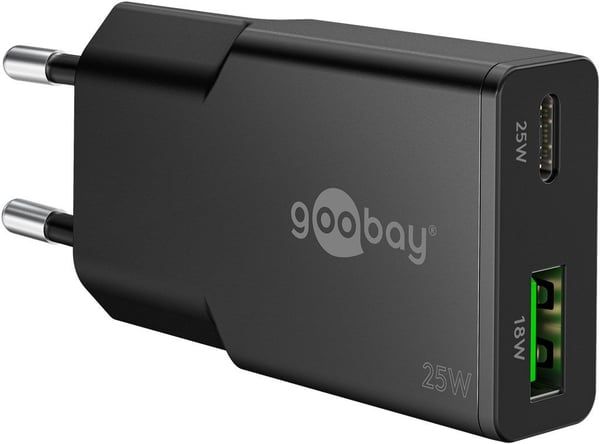 Goobay Dual, Indendørs, Vekselstrøm, 12 V, Sort