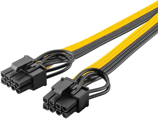 Goobay 60000, 0,23 m, 8-pin, 2 x PCI-E(6+2 pin), Hunkjønn, Hankjønn, Rett