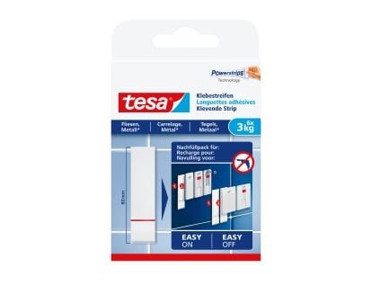 TESA 77761-00000-20, Valkoinen, Sisätila, Polyeteeni, Lasi, Metalli, Muovi, Puu, 3 kg, 9 kpl