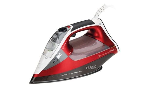 Solac CVG9611, Torr & Ångstrykjärn, Strysula non-stick, 200 g/min, Svart, Röd, Vit, 3000 W