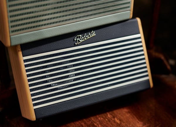 Roberts Radio Rambler Uno, Bärbar, Digital, DAB, DAB+, FM, 3,5 mm, Bamboo, Marinblå, Aluminium, Bamboo