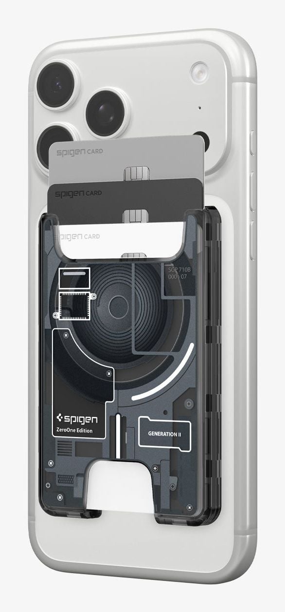 Spigen Ultra Hybrid Zero One V2, Korthållare, Svart, Grå, Polykarbonat, Termoplastisk polyuretan (TPU), Apple, Apple - iPhone 12 or newer or with M...