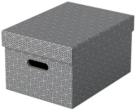 Esselte Home säilytyslaatikko "M" valkoinen, 3kpl/pkt, Kartonki, Harmaa, 265 mm, 205 mm, 365 mm, 580 g