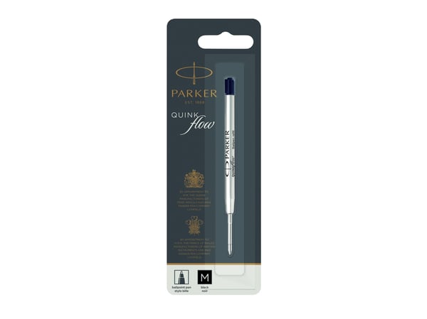 Parker 1950369, Sort, Medium, Rustfritt stål, 1 mm, Kulepenn, 1 stykker