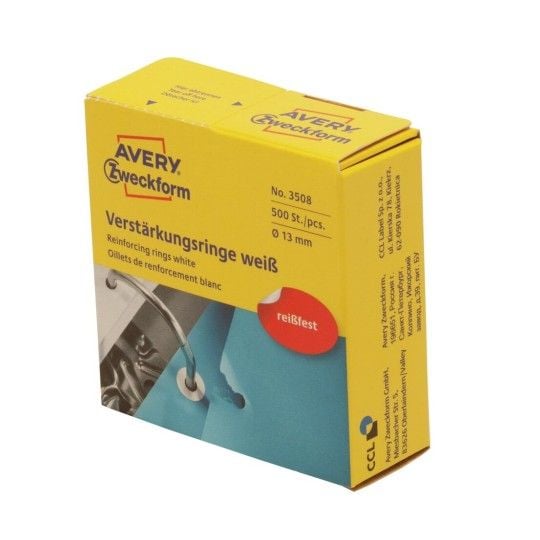 Avery Zweckform - Förstärkningsring - vit (paket om 500)