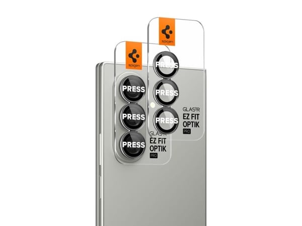 Spigen Optik Pro HD GLAS.TR EZ Fit Camera Protector 2-Pack - Objektiivin suojalasi Samsung Galaxy Z Fold 7:lle (2 kpl)(musta)(Black)