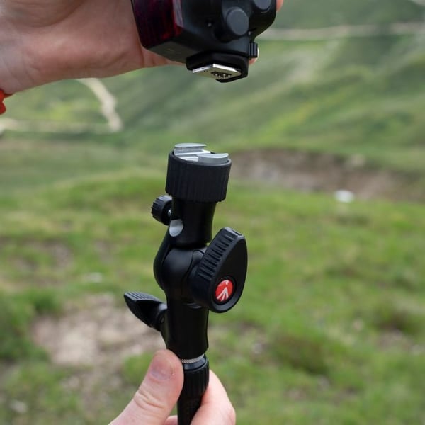 Manfrotto MLH1HS-2, Kiinnityspuristin, Musta, Alumiini, 5/8", 1 kpl, 125 mm