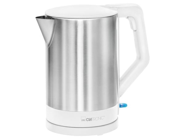 Clatronic WKS 3692, 1,5 L, 2200 W, Ruostumaton teräs, Valkoinen, Muovi, Ruostumaton teräs, Ylikuumenemissuoja, Johdoton