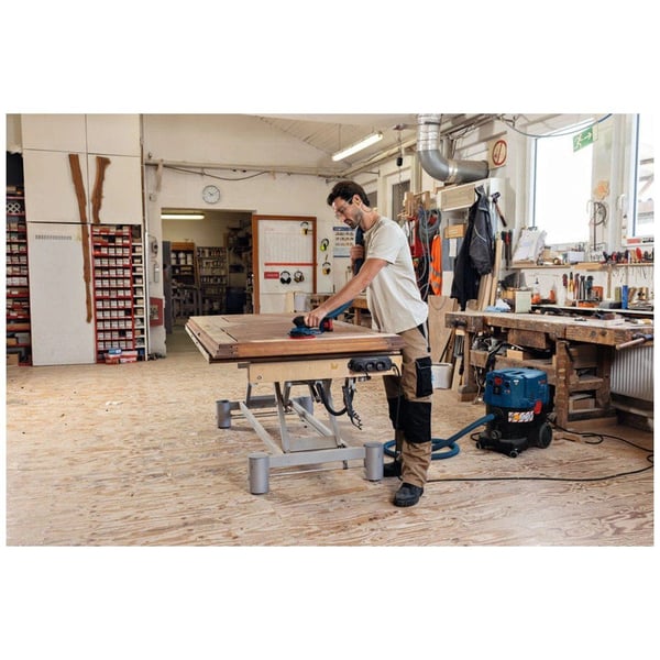 Bosch GEX 18V-150-3, Eksentersliper, Orbital, Velcro mappe, Blå, Børsteløs, 5000 RPM - SOLO