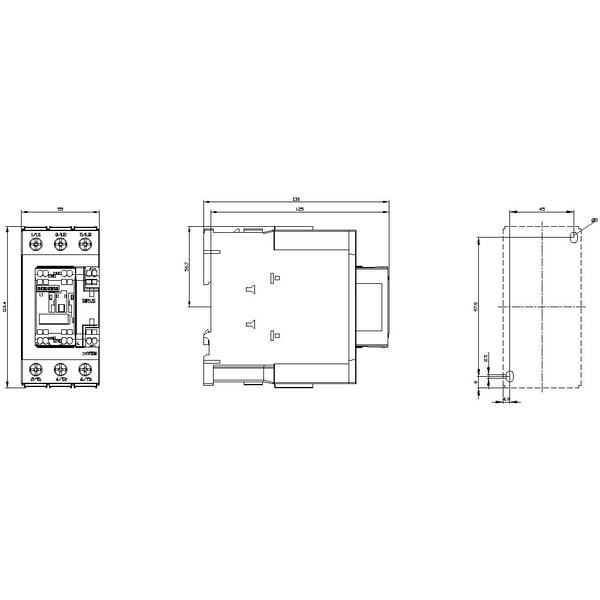 Siemens 3RT2035-3XF40-0LA2 Radan suojaus 3 x katkaisija 690 V/AC 1 kpl