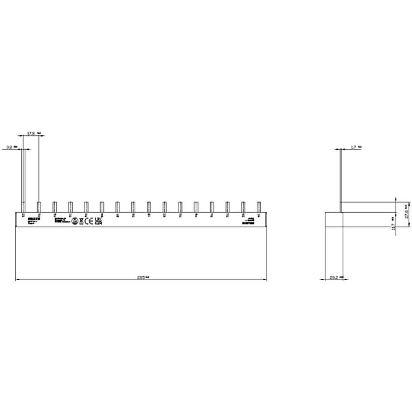 Siemens 5ST3770-4, Multifärg, 153 g, 1070 mm, 103 mm, 85 mm
