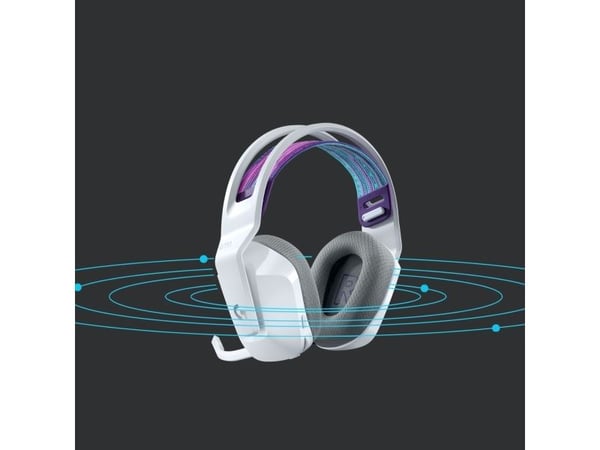 Logitech G G733 LIGHTSPEED Wireless RGB Gaming Headset - Hodesett - full størrelse - 2,4 GHz - trådløs - hvit