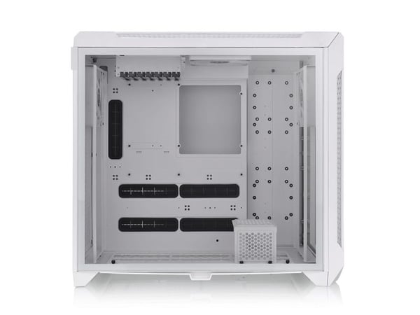 Thermaltake CTE C750 Air - FT - utökad ATX - genomskinlig sidopanel (härdat glas) - ingen strömförsörjning (PS/2) - vit, snö - USB/ljud