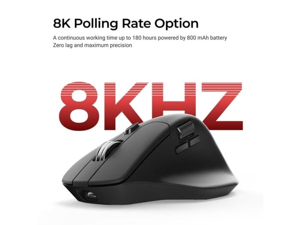 Keychron M6 Silent Wireless (M6S-A23) 8000Hz musta langaton hiiri
