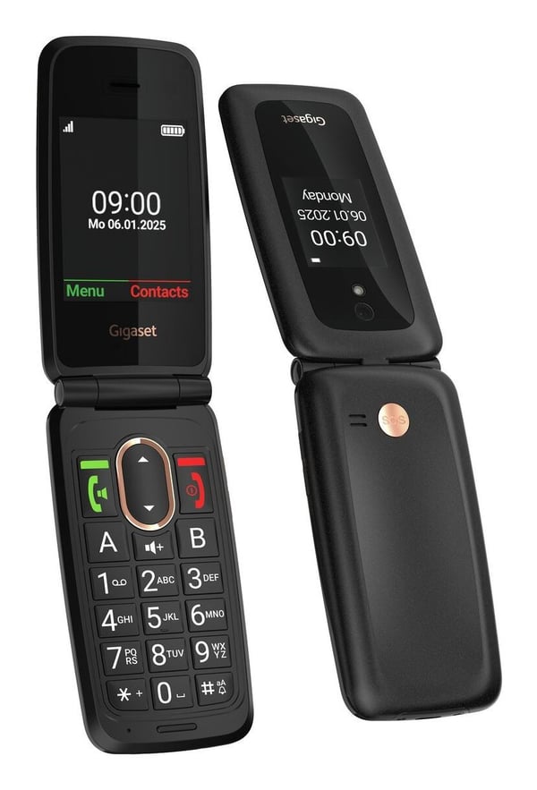 Gigaset GL795, Perusmalli, Yksittäinen SIM, 7,11 cm (2.8"), 2 MP, 1400 mAh, musta