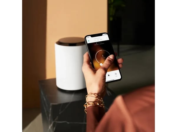 Duux Threesixty 2, Sähkökäyttöinen lämpötuuletin, Keraaminen, Android, iOS, Sisätila, Vastaanotto, Taulukko, Valkoinen
