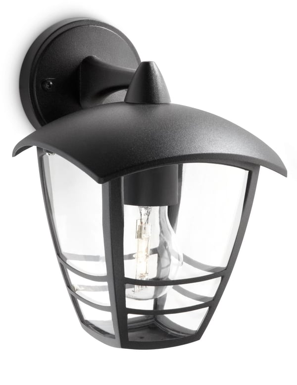 Philips myGarden Creek - Vägglampa - 1 uttag - E27 - lykta - svart