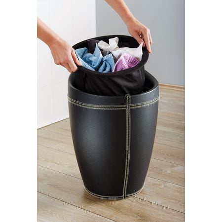 WENKO 21774100, 20 L, Pyöreä, Polyesteri, Musta, Musta, 505 mm