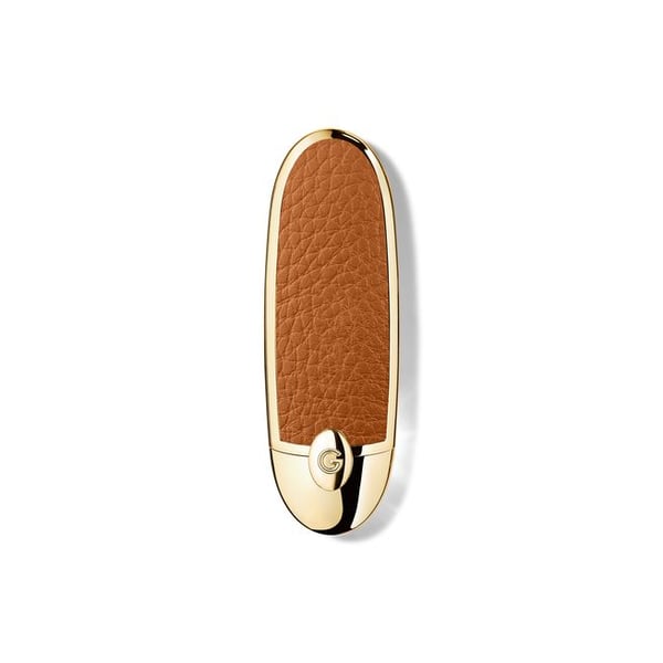 Guerlain Rouge G Ecrin leppestiftetui med speil, brunt metall