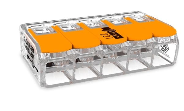 Wago 221-615, 450 V, Oranssi, Läpinäkyvä, 15 kpl