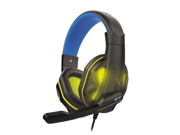 Steelplay HP47, Kuulokkeet, Pääpanta, Pelaaminen, Musta, Keltainen, Kaksikanavainen, Volume +,Volume -