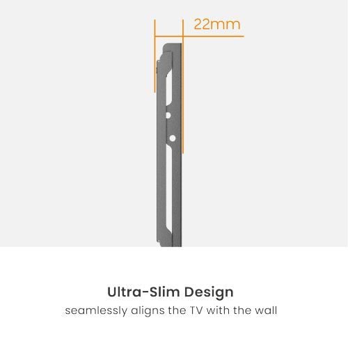 Vivolink WALL-SMALL, 45 kg, 30,5 cm (12"), 124,5 cm (49"), 50 x 50 mm, 200 x 200 mm, Musta