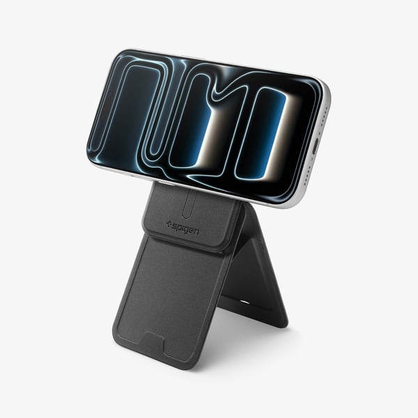 Spigen Slim Fold (Mag Fit) S314-3, Kortinpidin, musta, PU nahka, Apple, 1 kpl