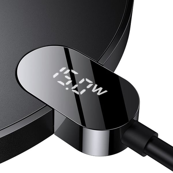 Baseus digitaalinen LED induktiivinen laturi 1x USB-A 2 A (BSU3185BLK)
