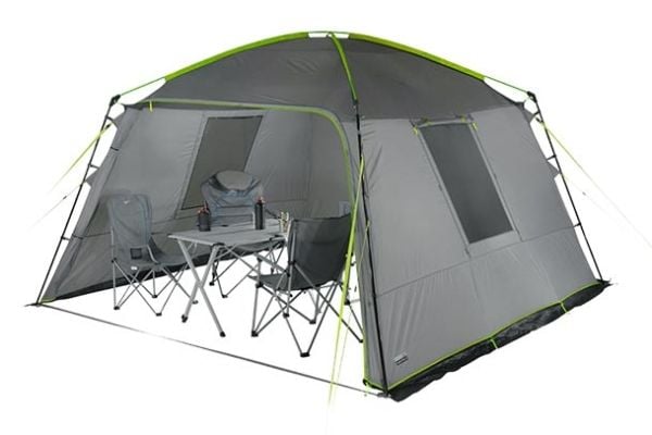 High Peak Cabana, Camping, Hård ram, Grupptält, 9,5 kg, Grå, Ljusgrå, Lime