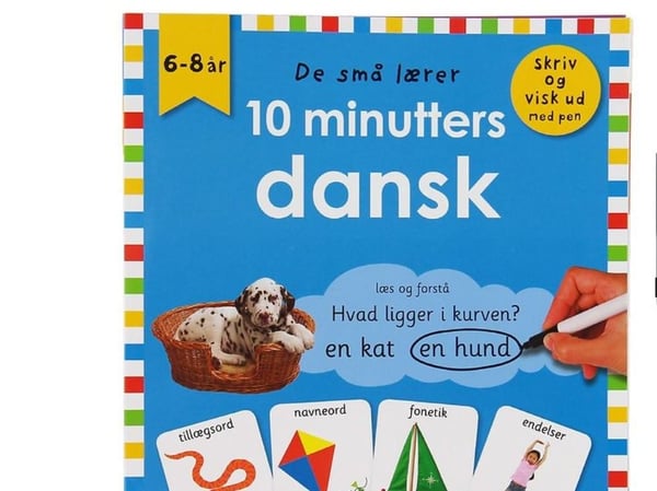 De små lærer - Skriv og visk ud - 10 minutters dansk - Kindergarten-Grade 2 - øvebog (taskukirja)