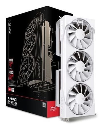 XFX Swift Radeon RX 9070 OC - Gaming Edition - grafikkort - Radeon RX 9070 - 16 GB GDDR6 - PCI Express 5.0 - 3 x DisplayPort, HDMI - vit