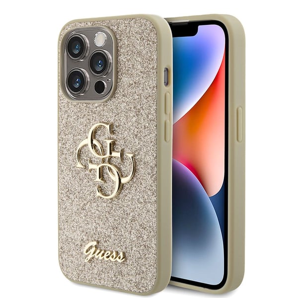 GUESS , Mobilskal, Apple, Apple iPhone 15 Pro, 17 cm (6.7"), Guld