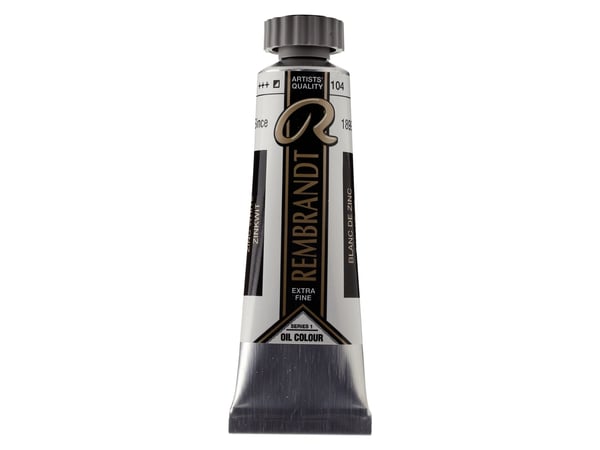 Rembrandt oljemaling tube Zinc White (Safflower Oil) 104