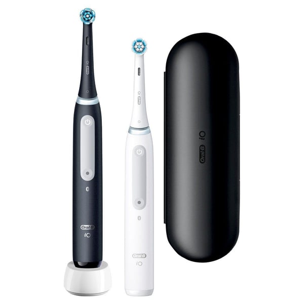 Oral-B iO Series 4 Duo Elektriska tandborstar - Svart och vit