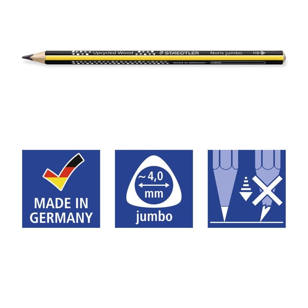 Penna Staedtler Noris Jumbo Learners Pencil HB, 12-pack
