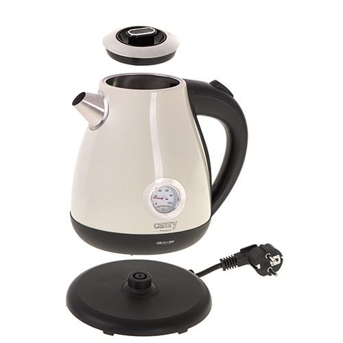 Camry Premium CR 1344C vannkoker 2200 W 1,7 L med termometer, kremfarget