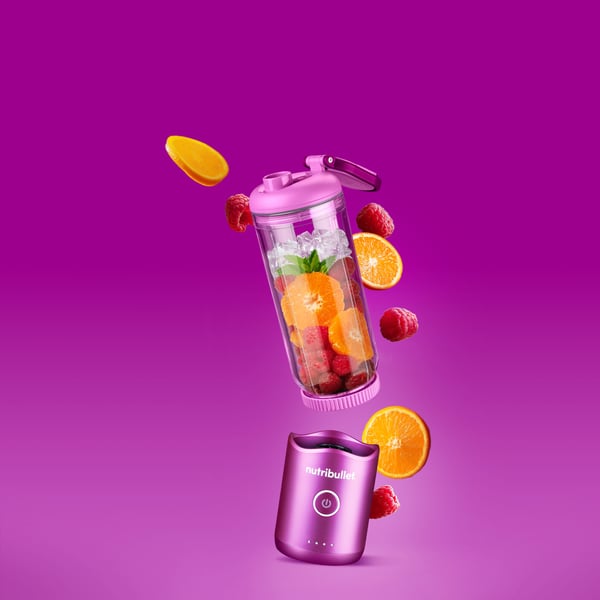 NutriBullet NBP013VT, Bärbar mixer, 0,59 l, Iskrossning, Lila