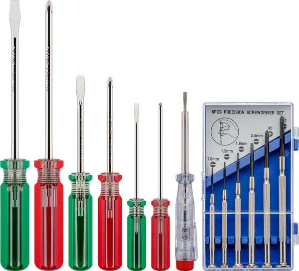 Goobay 45243, Tavalliset pihdit, Risti, Paikka, 1.0mm, 1.2mm, 1.8mm, 2.4mm, #0, #1, 210 mm, 340 mm, 50 mm