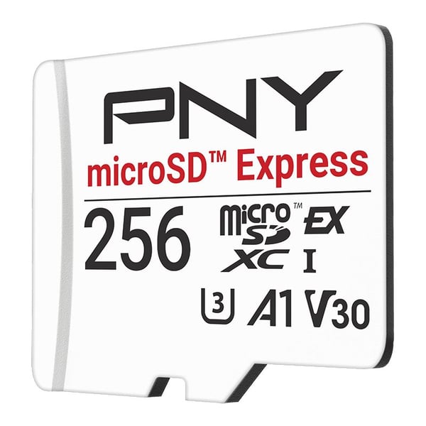 PNY - Flashminnekort - 256 GB - A1 / Video Class V30 / UHS-I U3 / Class10 - microSD PCI Express Gen 3x1 UHS-I