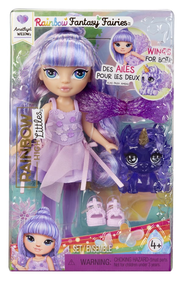 Rainbow High Littles Rainbow Fantasy Fairies Doll- Amethyst (purple), Modedocka, Honkoppling, 4 År, Pojke/flicka, 140 mm, Multifärg