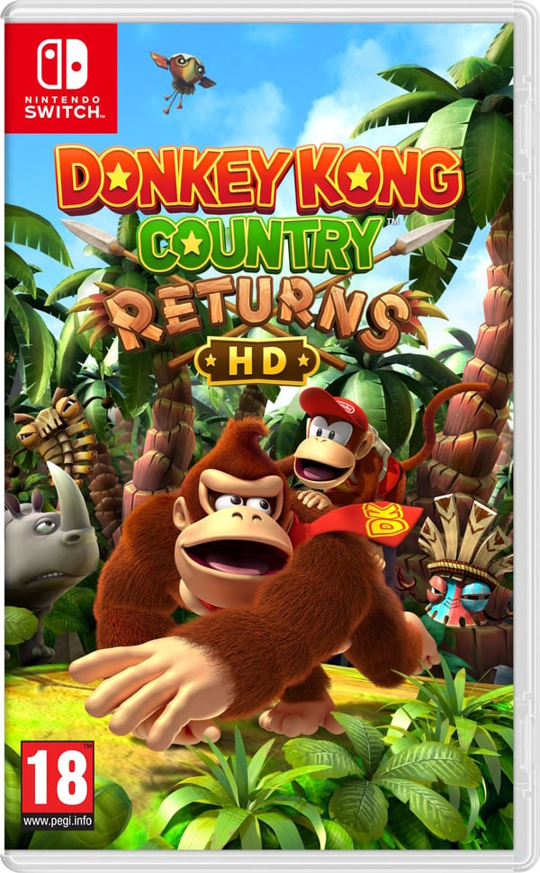 Nintendo Donkey Kong Country Returns HD (Switch), Nintendo Switch, Flerspillermodus, RP (Rating Pending)
