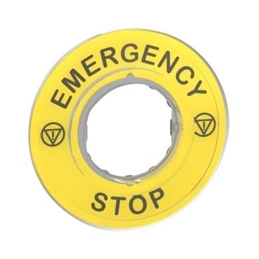 Schneider Electric ZBY9320 Underlagsskilt EMERGENCY STOP 5 stk