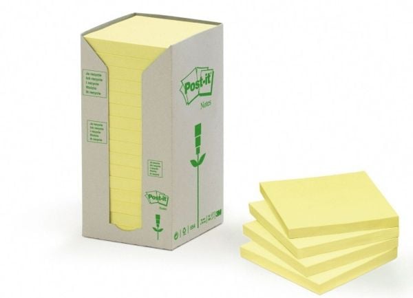 Post-It FT510110347, firkant, Gult, Papir, 100%, BLUE ANGEL, 76 mm