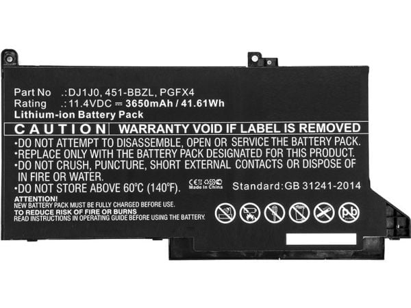 CoreParts - Batteri til bærbar PC - litiumion - 3650 mAh - 41.6 Wh - svart - for Dell Latitude 7280, 7480