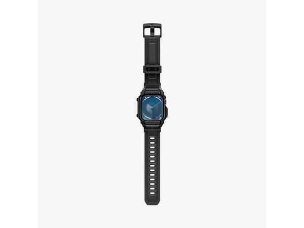 Spigen Rugged Armor Pro - Skydd för smartwatch - termoplastisk polyuretan (TPU) - mattsvart - för Apple Watch Series 10 (GPS + Cellular) (42 mm), S...