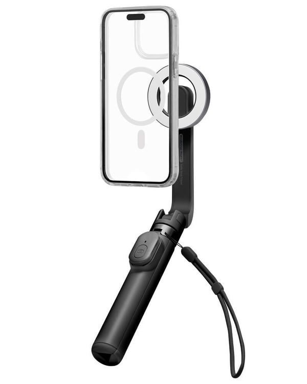 Spigen S571W MagSafe Bluetooth selfiestang med stativ, svart