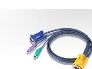 ATEN 2L-5206P - Kabel til tastatur / video / mus (KVM) - 15 pin SPHD (han) til DB-15, PS/2 (han) - 6 m