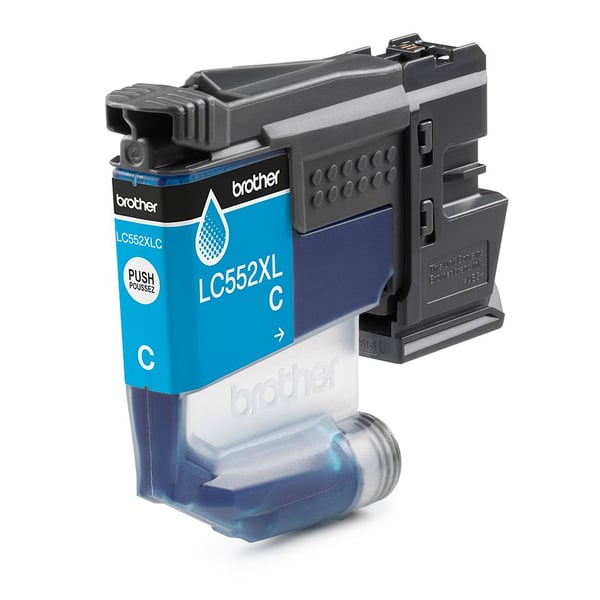 Brother LC552XLC, Cyan, Pigmentbaserat bläck, 1 styck, 1500 sidor, Enpack